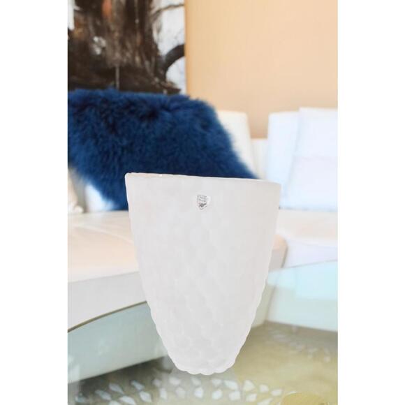 Orrefors Frosted Raspberry Vase - Picture 4 of 5